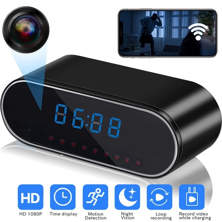 Hidden Camera Alarm Clock with Audio Hidden Camera Alarm Clock with Audio